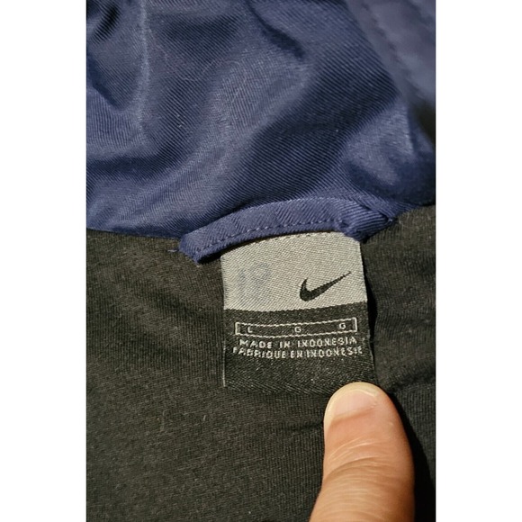 VINTAGE 90's Nike Soccer Windbreaker Silver‎ Tab Jacket Navy Mens Size L - Picture 2 of 6